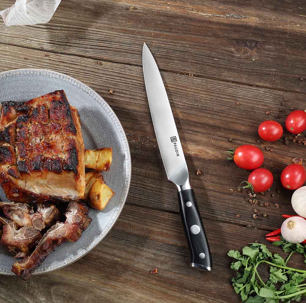Ultra Dark Premium 7" Carving Fork and 7" Carving Knife