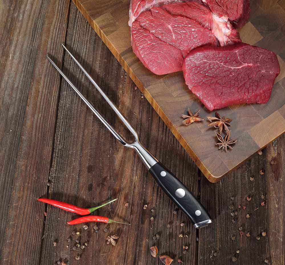 Ultra Dark Premium 7" Carving Fork and 7" Carving Knife