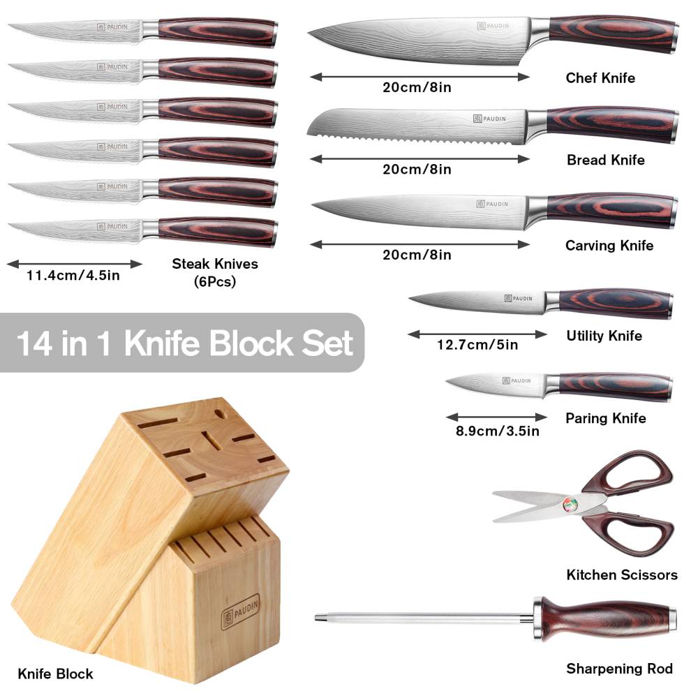 Universal 14 in 1 Knife Block Set