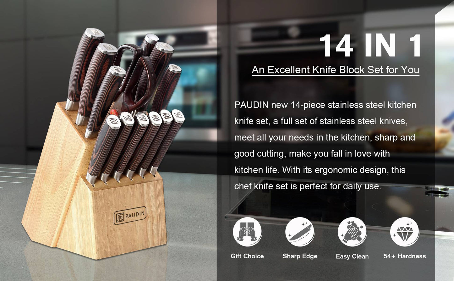 Universal 14 in 1 Knife Block Set