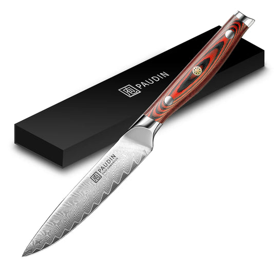 DAMASCUS, Plume Luxe 5" Utility Knife