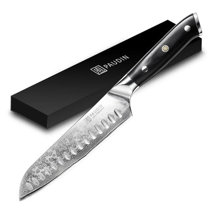Cloud Premium 7" Santoku Knife, Damascus