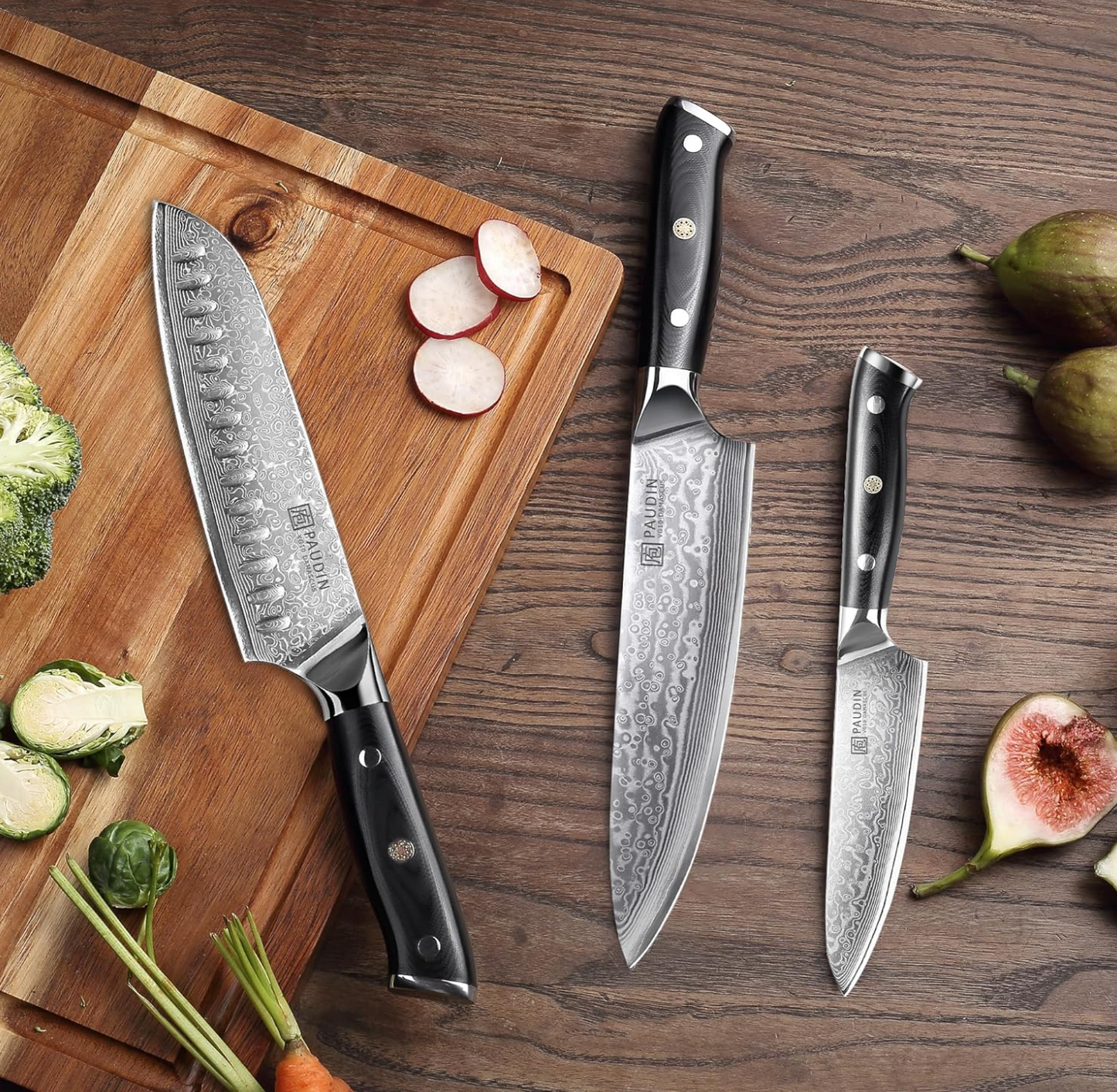 Cloud Premium 3-in-1 box knife set, Damascus