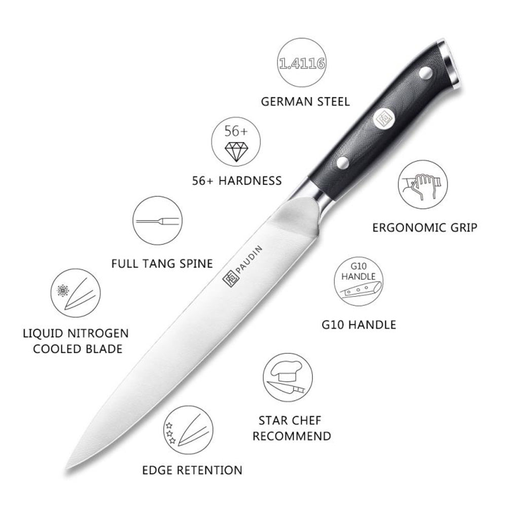 Ultra Dark Premium 7" Carving Fork and 7" Carving Knife