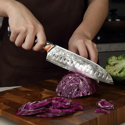 Cloud Premium 7" Santoku Knife, Damascus