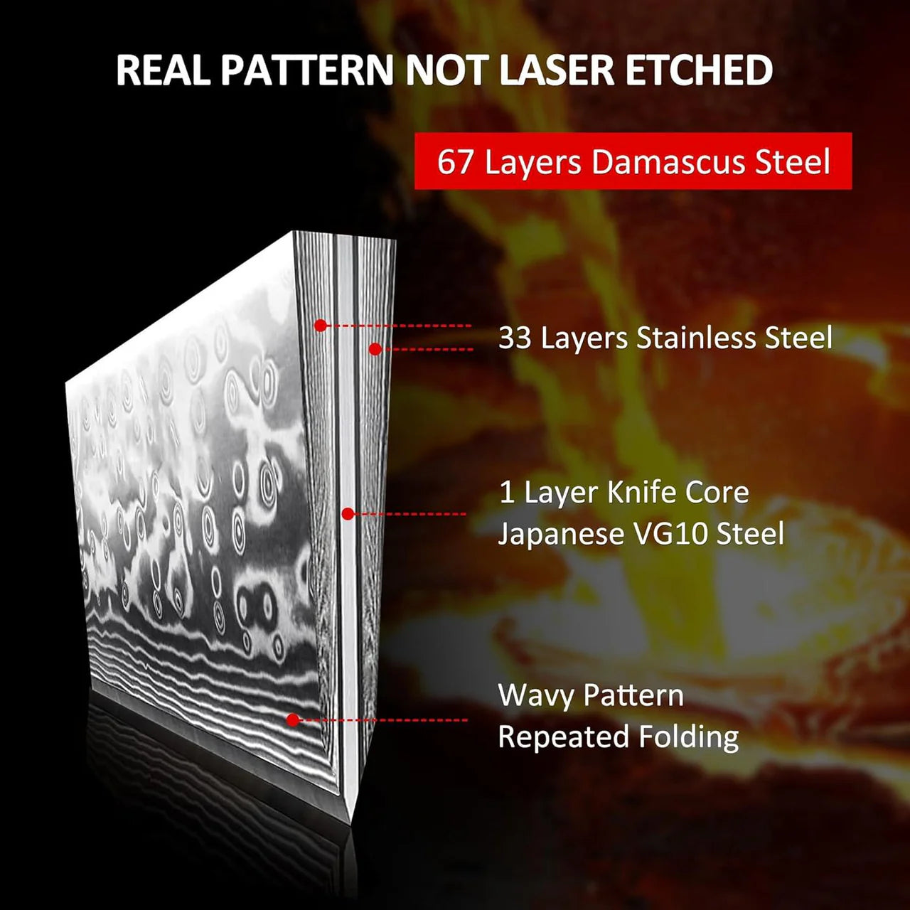 DAMASCUS, Cloud Premium 3-in-1 box knife set