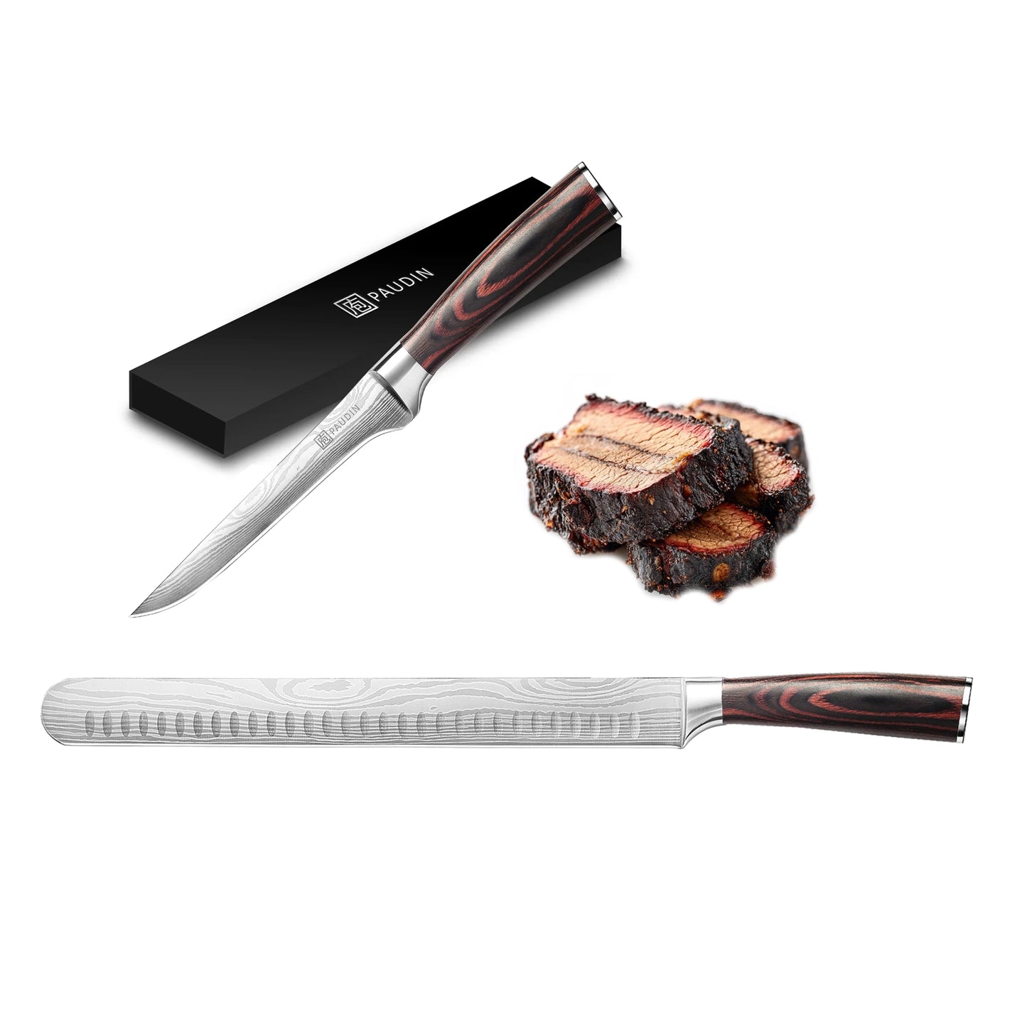 Universal Collection 12″ Brisket & Rib Slicing Knife + 6" Boning Knife