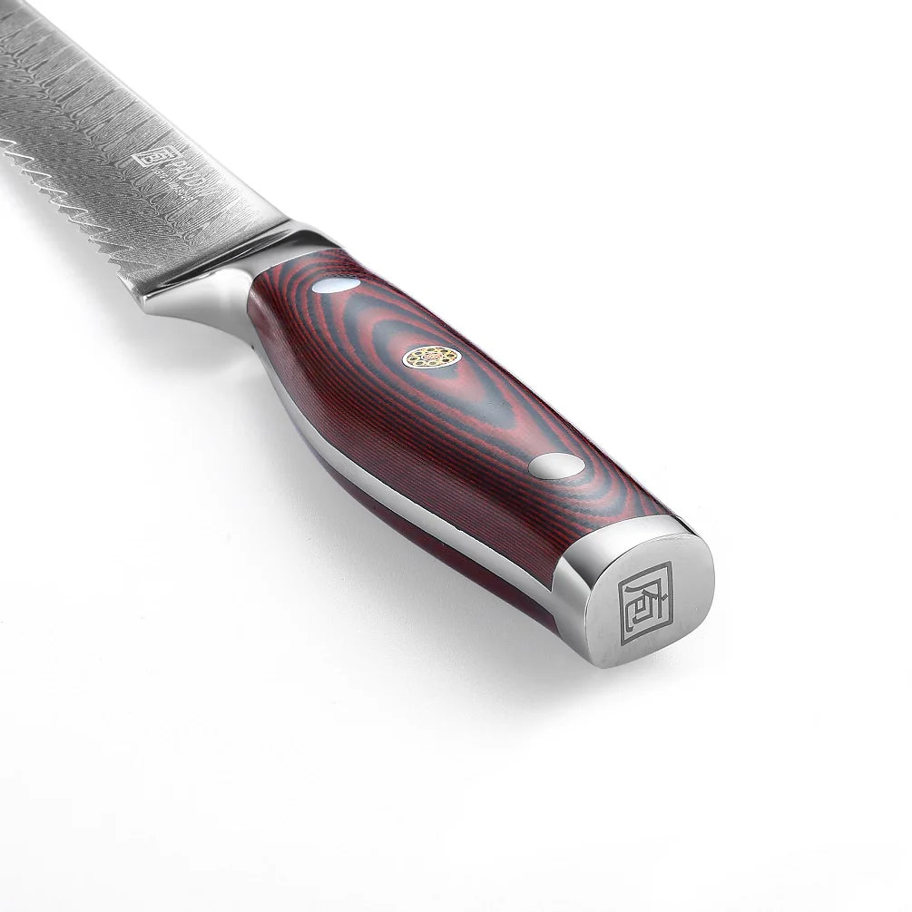 DAMASCUS, Plume Luxe 8″ Bread Knife