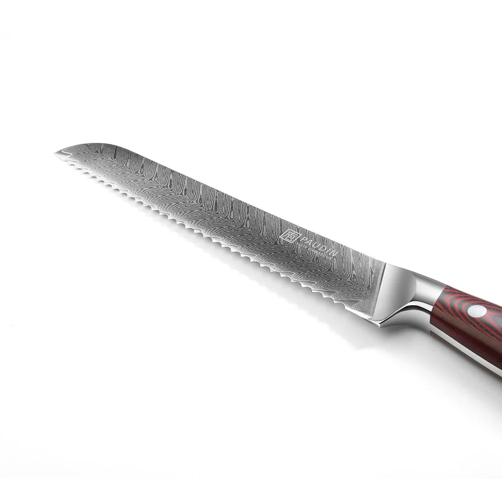 DAMASCUS, Plume Luxe 8″ Bread Knife
