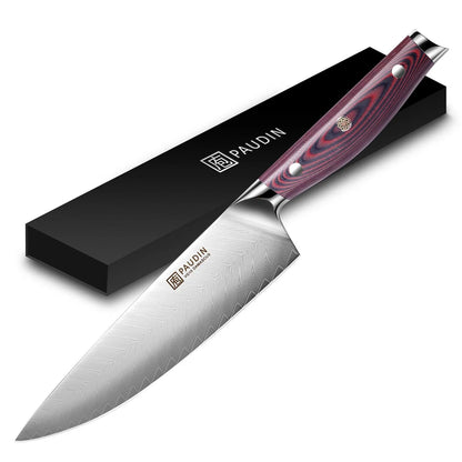 Plume Luxe 8" Chef’s Knife, Damascus